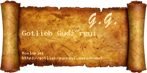 Gotlieb Györgyi névjegykártya